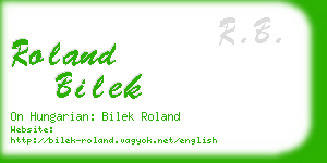 roland bilek business card